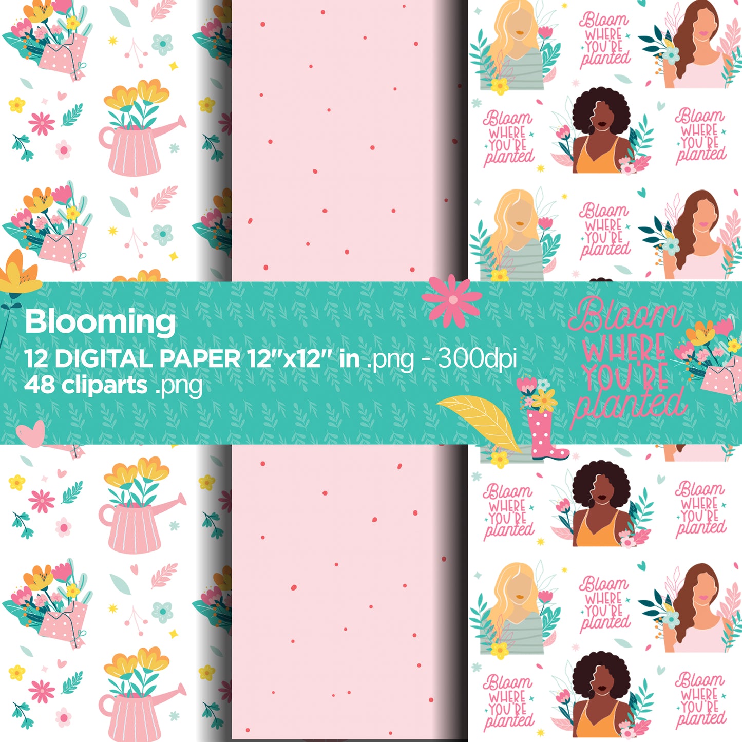 Blooming mom day Digital Papers