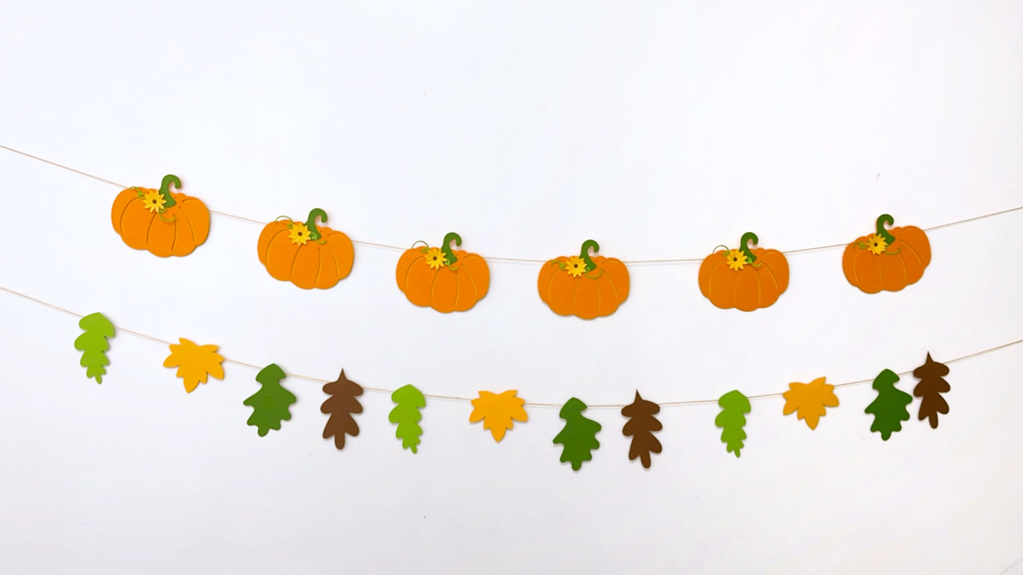 Thanksgiving Fall Pumpkins Banner decor garland