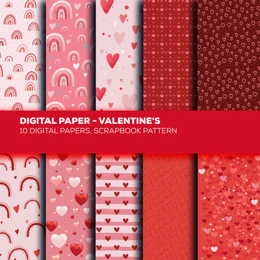 Valentines day digital paper