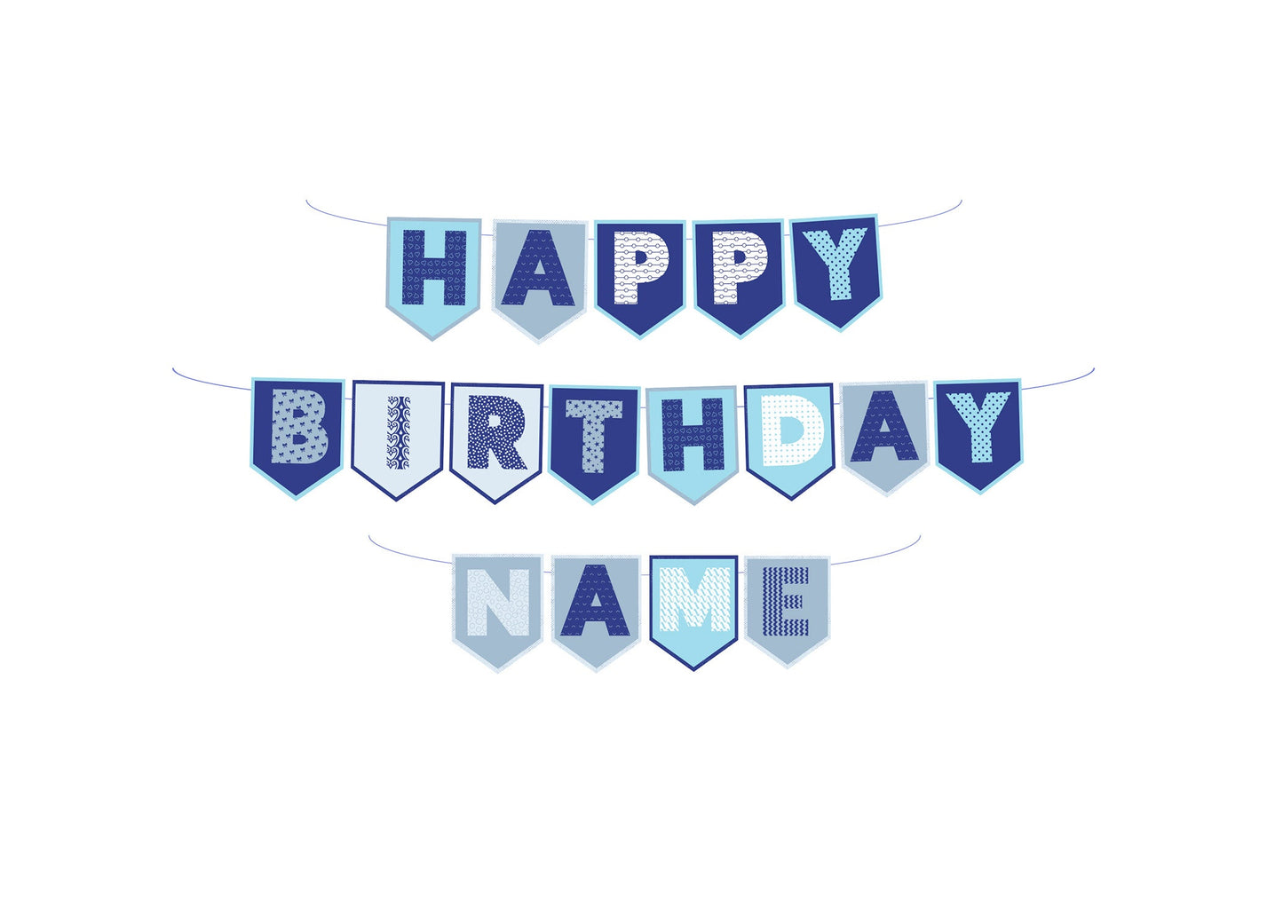 Printable alphabet letter digital banner