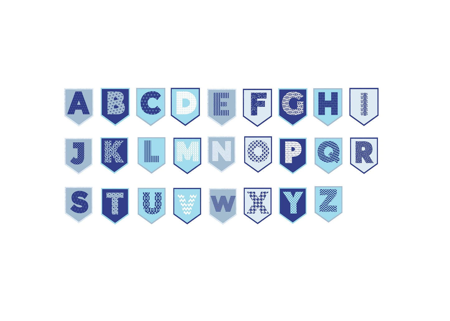 Printable alphabet letter digital banner