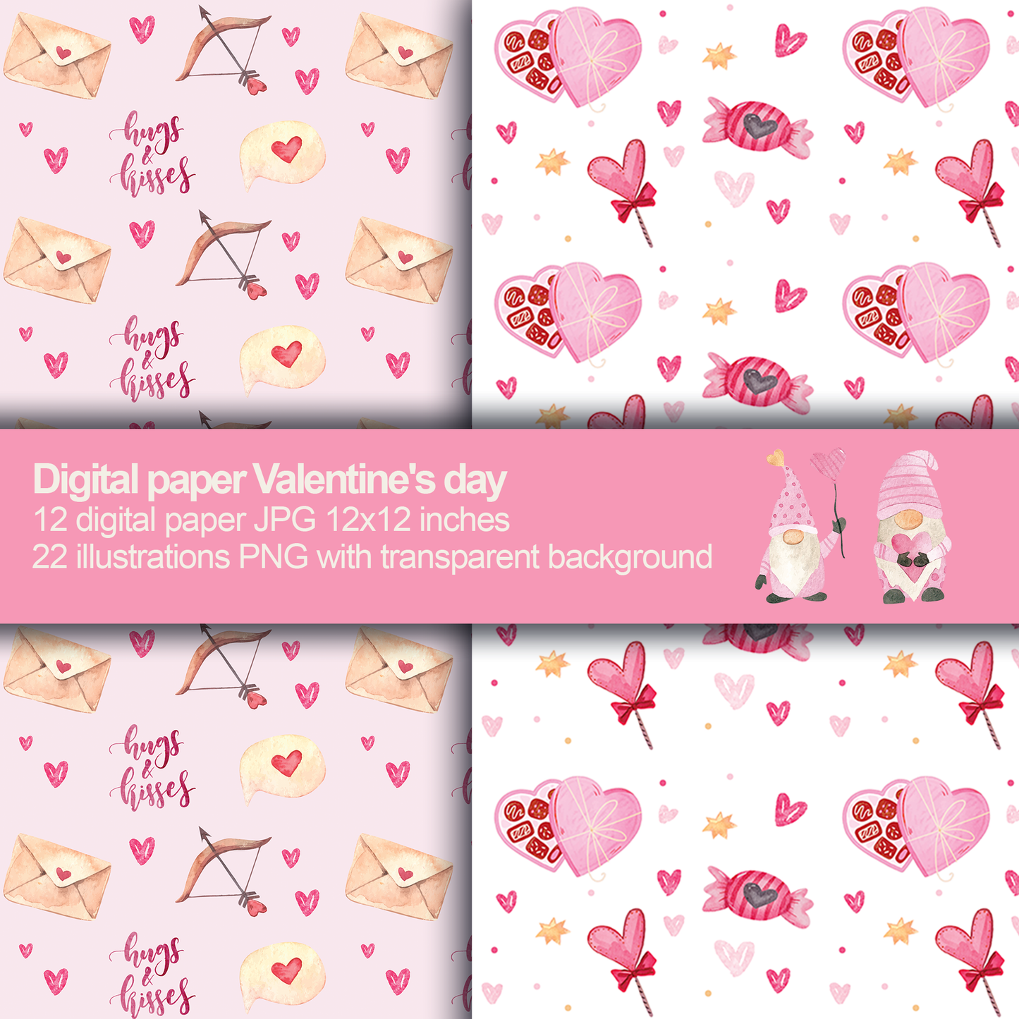 Valentine day Digital Papers
