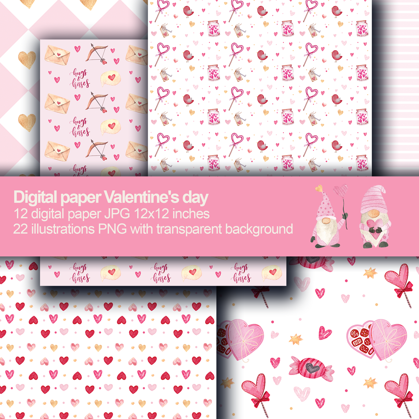 Valentine day Digital Papers