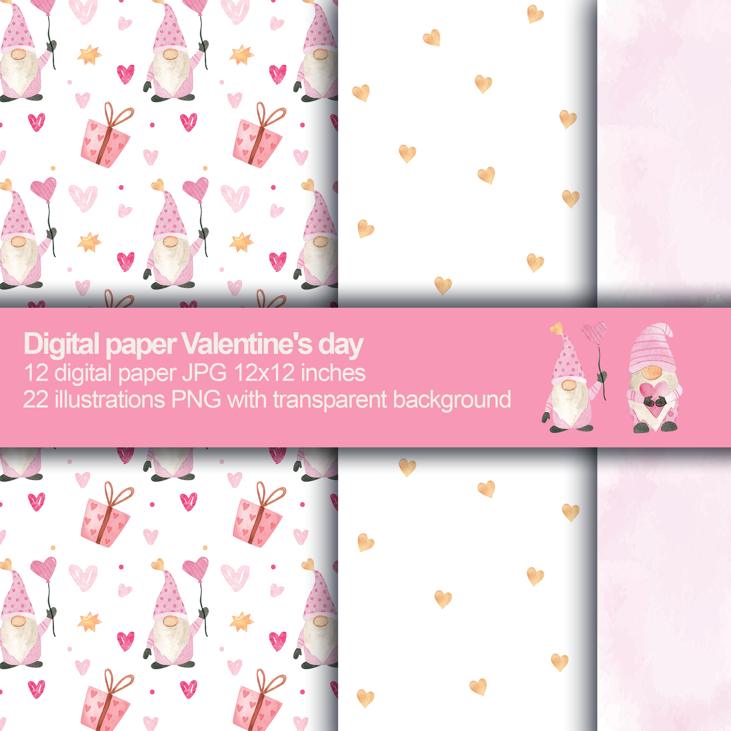 Valentine day Digital Papers