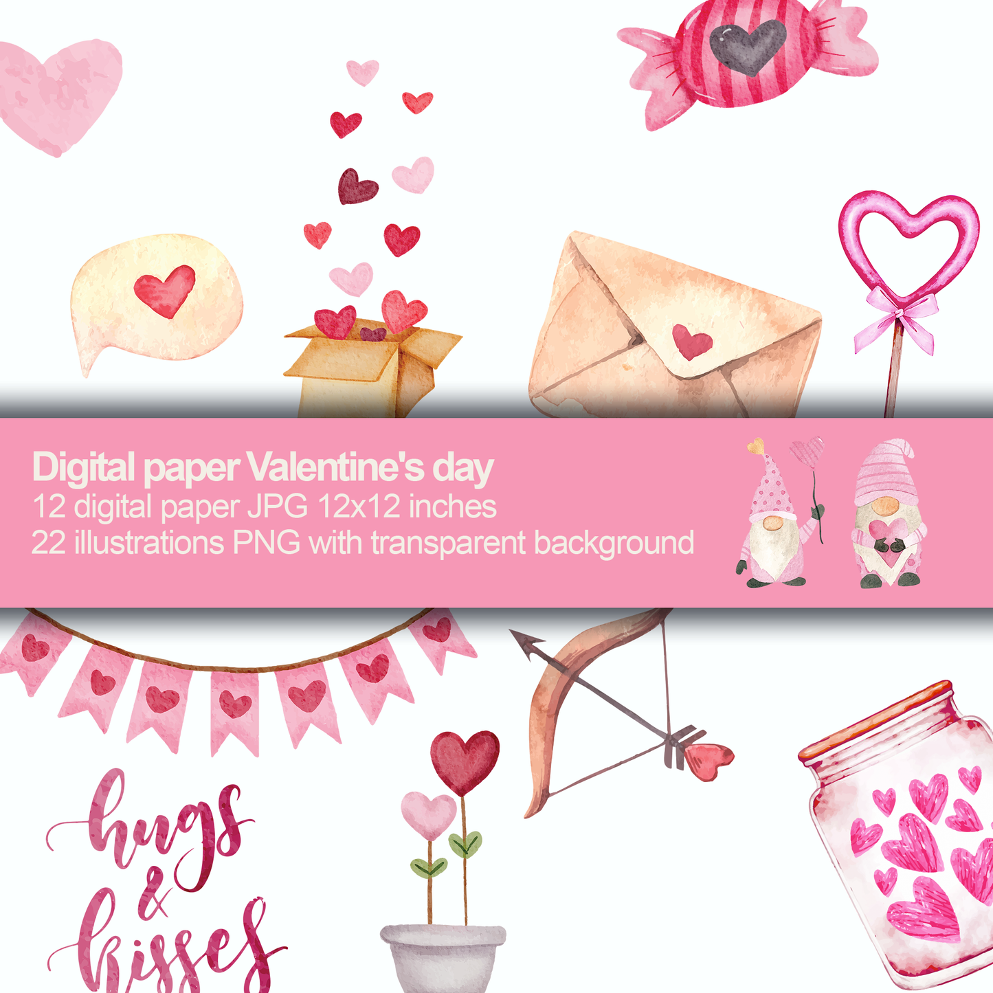 Valentine day Digital Papers