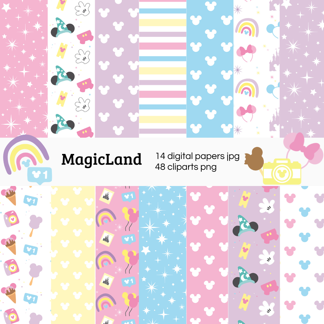 Magicland Disney Digital Paper