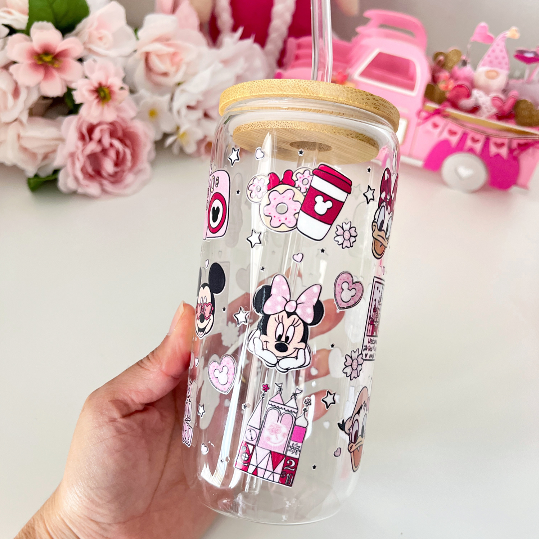 Disney Magic World Valentines' Glass Cup