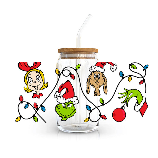 Christmas Glass Can Grinch