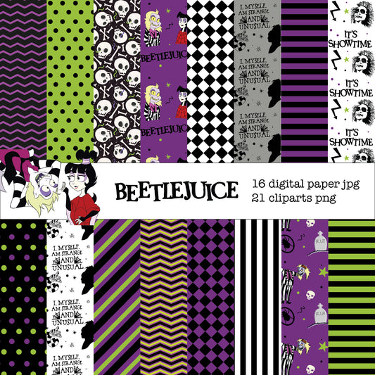 Beetlejuice Digital Paper