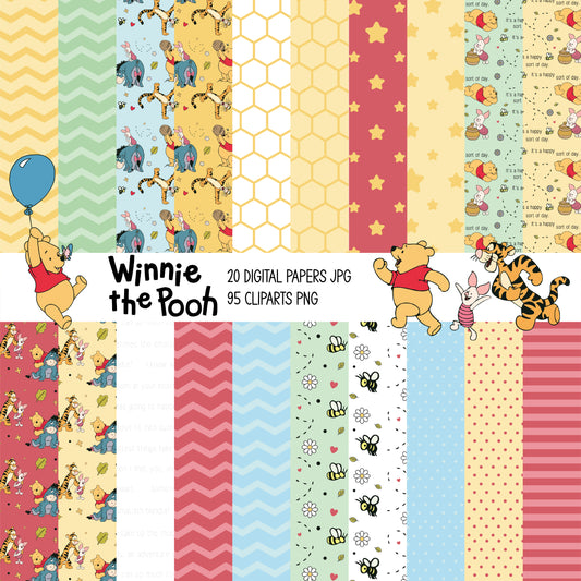 Winnie the Pooh Digital Paper