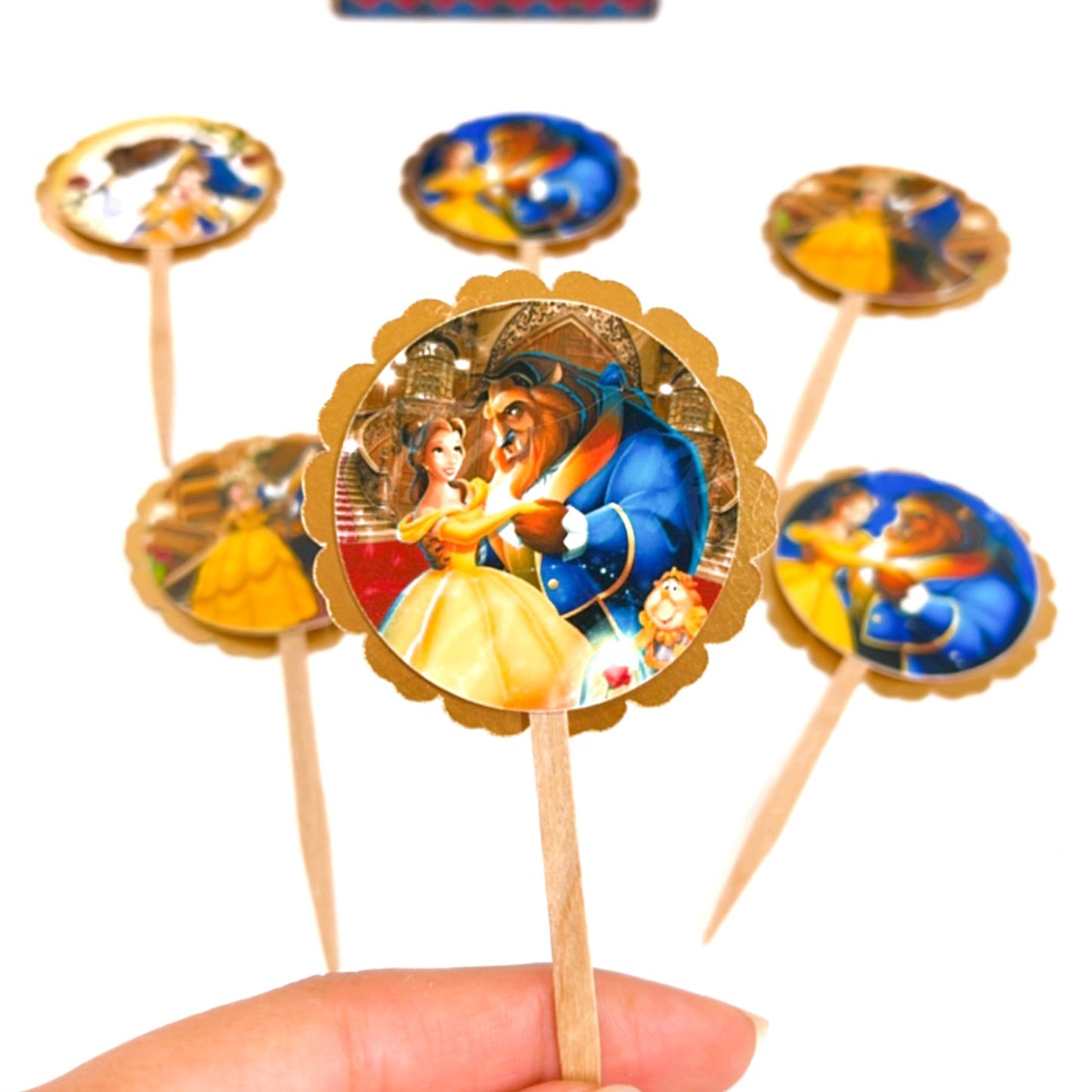 Beauty and the beast Cupcake topper