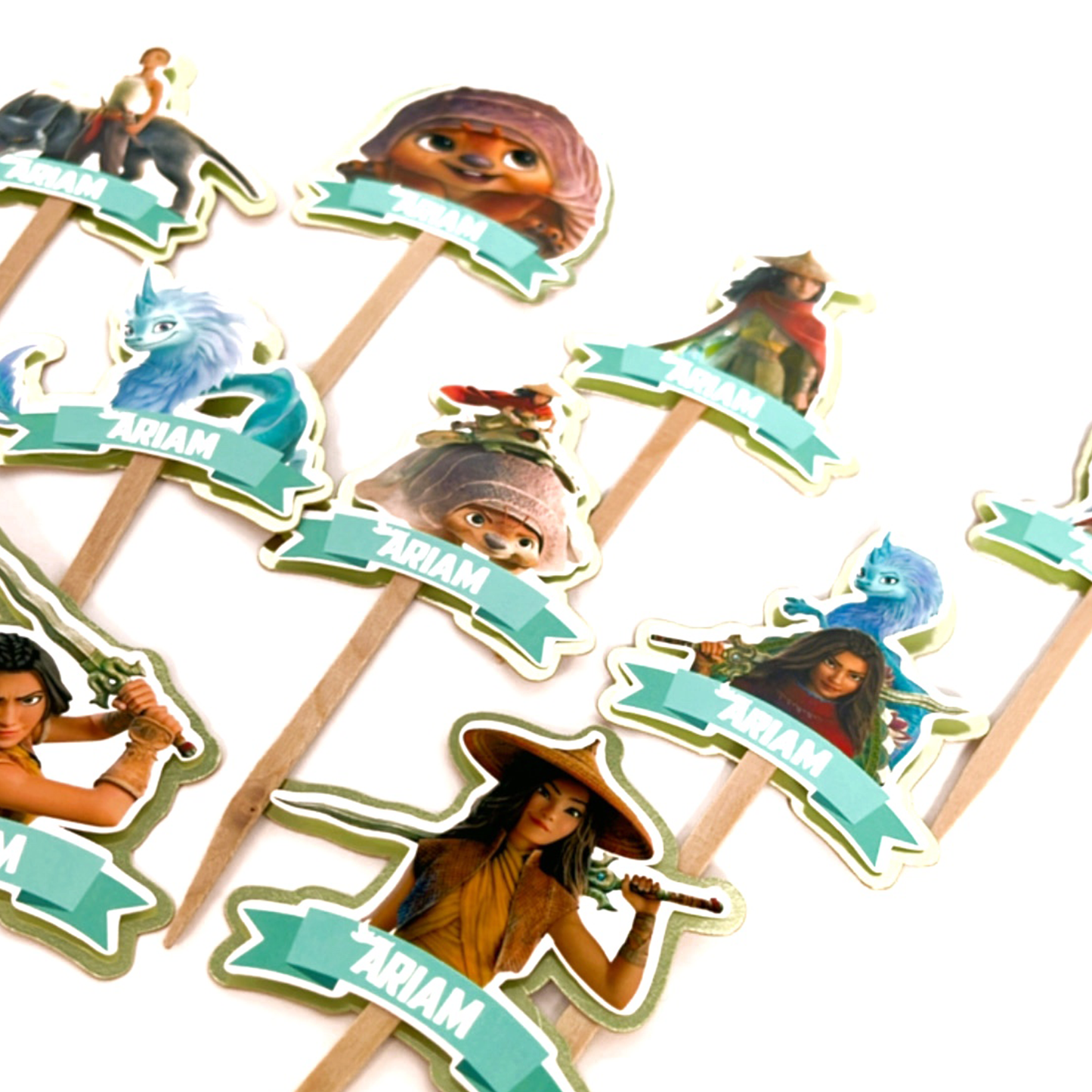 Raya and the last dragon Cupcake Toppers