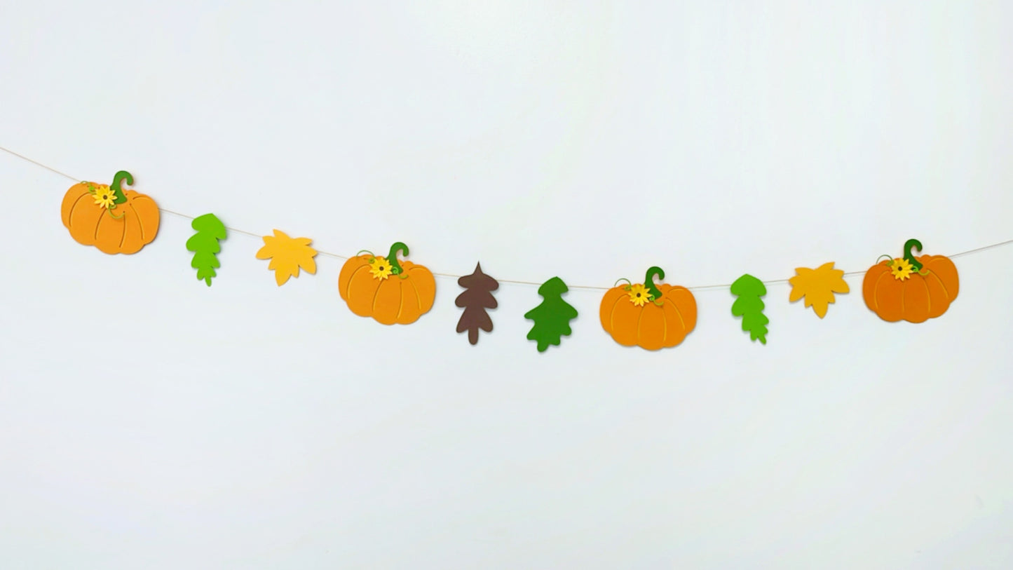 Thanksgiving Fall Pumpkins Banner decor garland