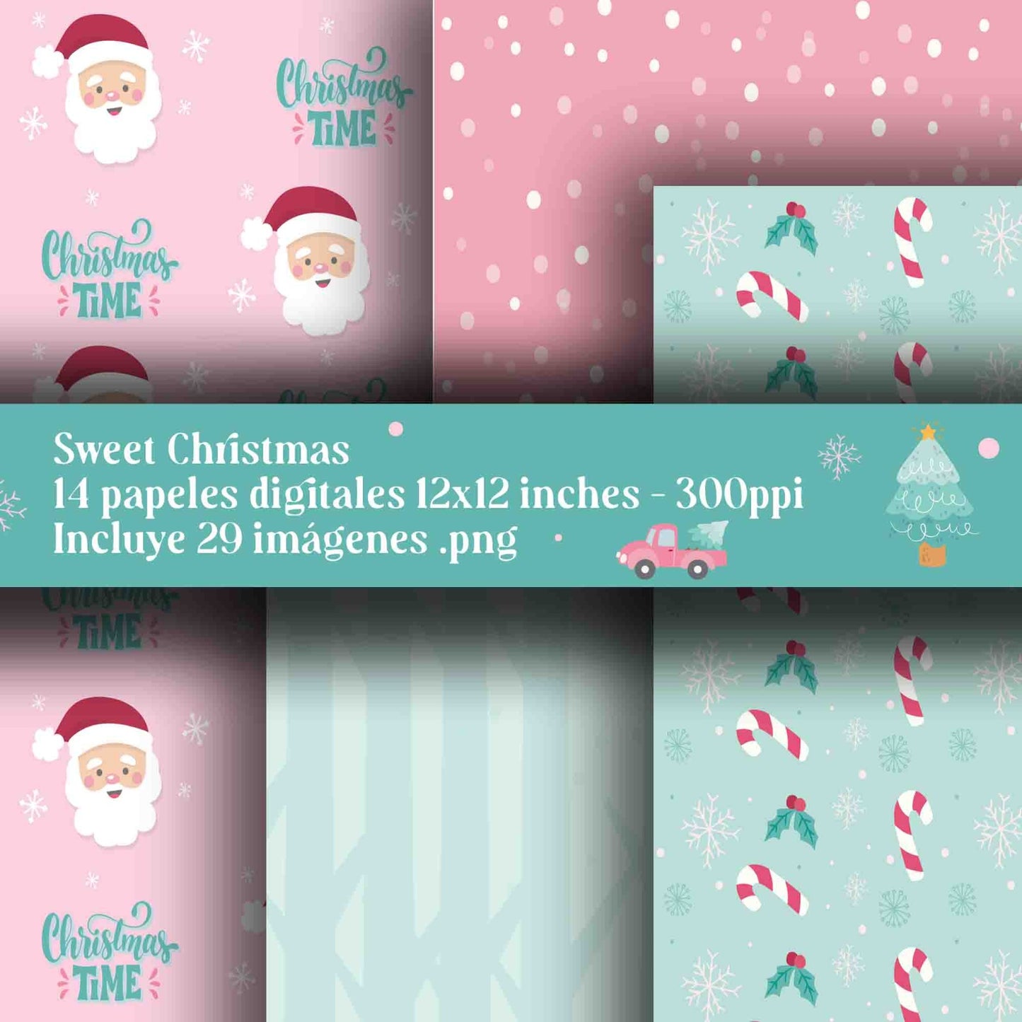 Sweet Christmas Digital Paper