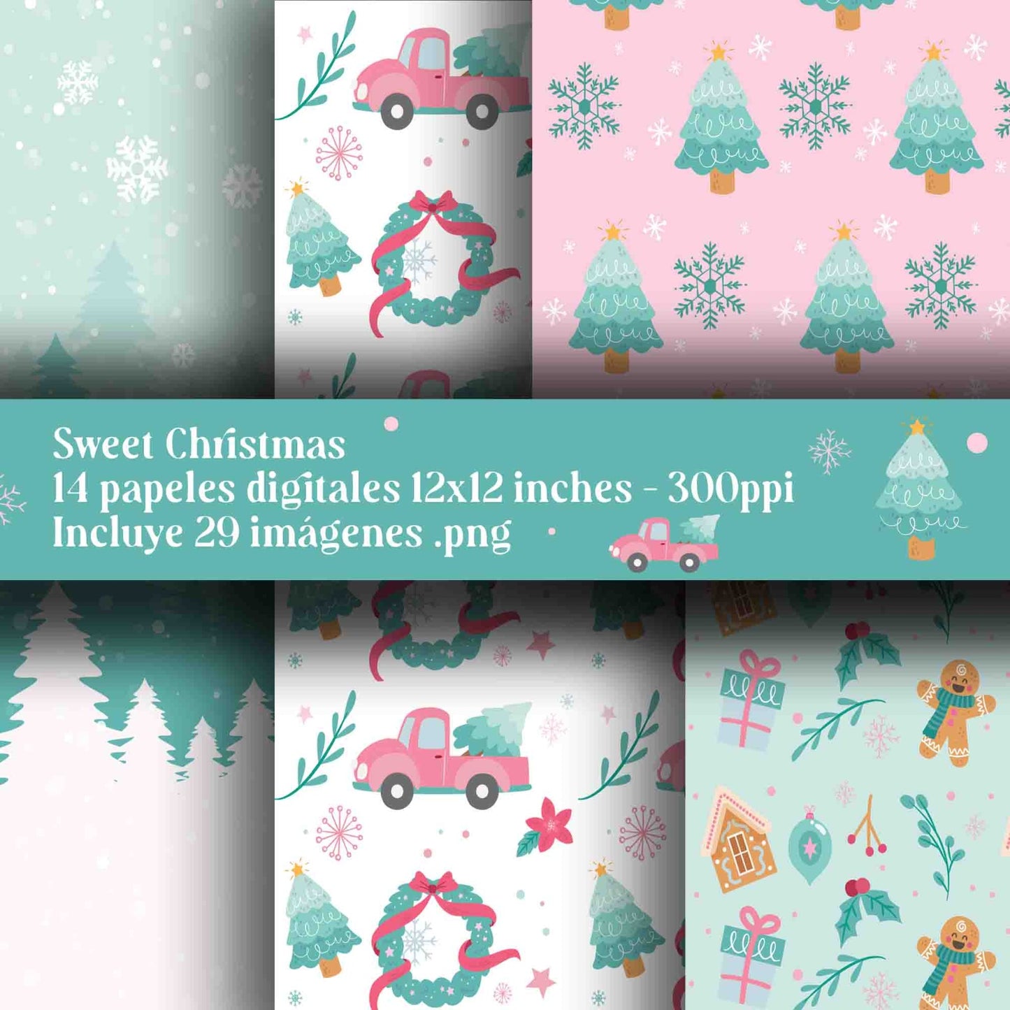 Sweet Christmas Digital Paper