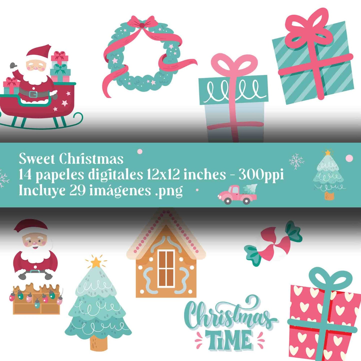 Sweet Christmas Digital Paper