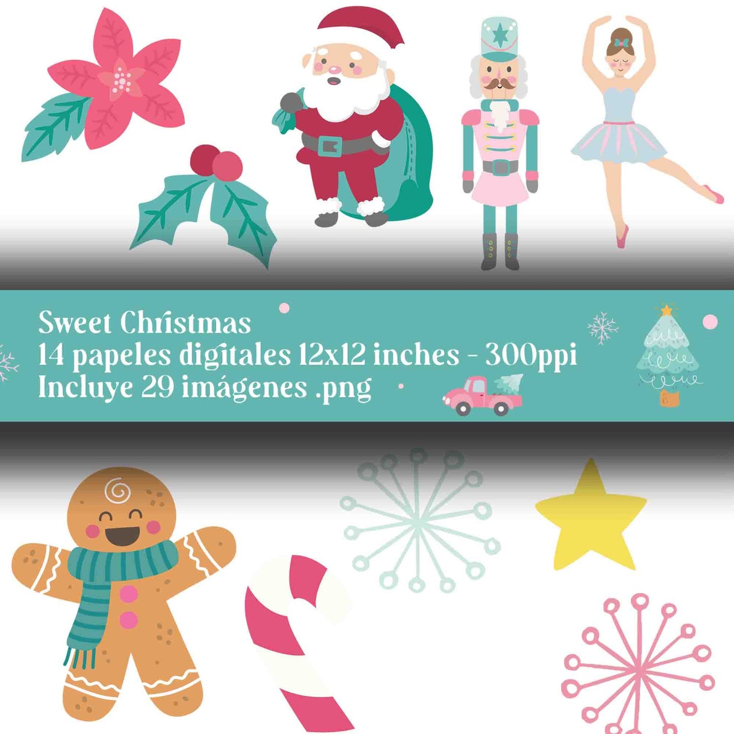 Sweet Christmas Digital Paper