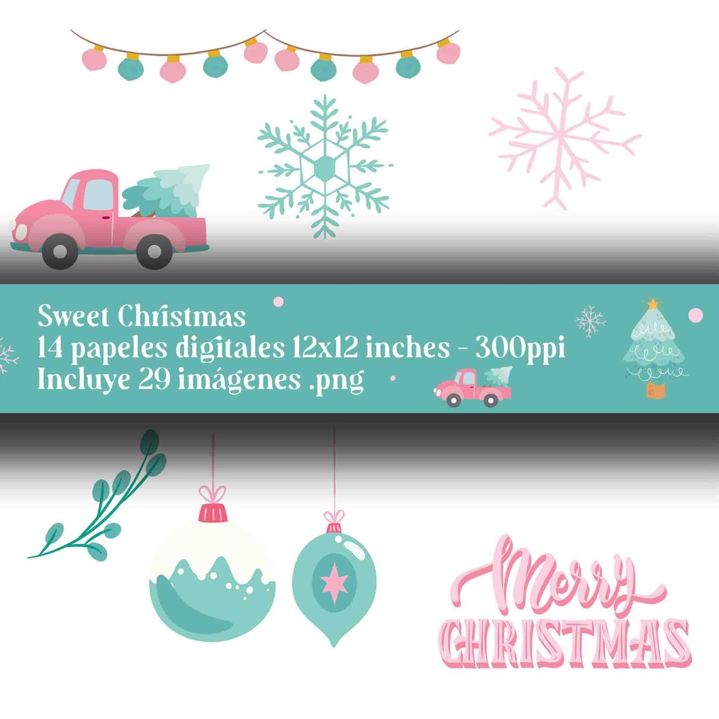 Sweet Christmas Digital Paper