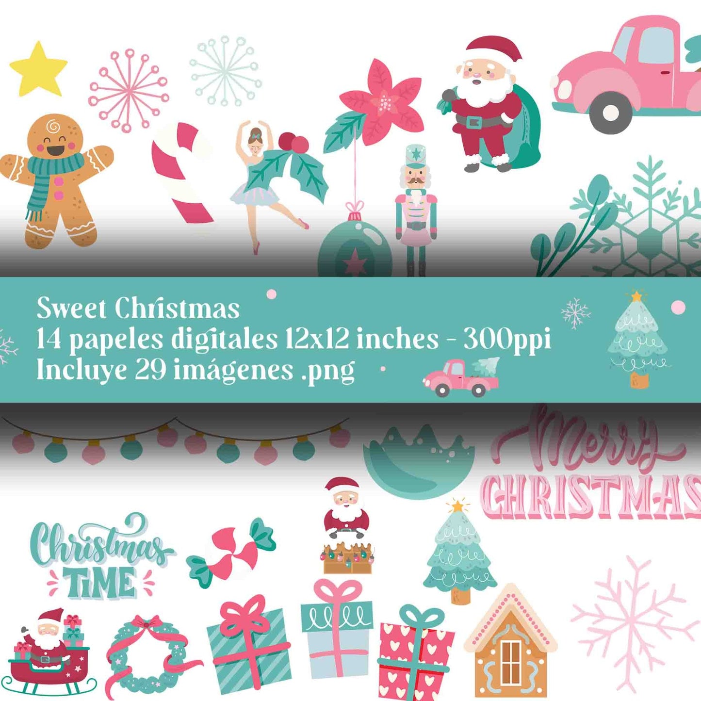 Sweet Christmas Digital Paper