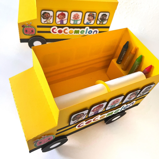 Cocomelon school bus coloring boxes