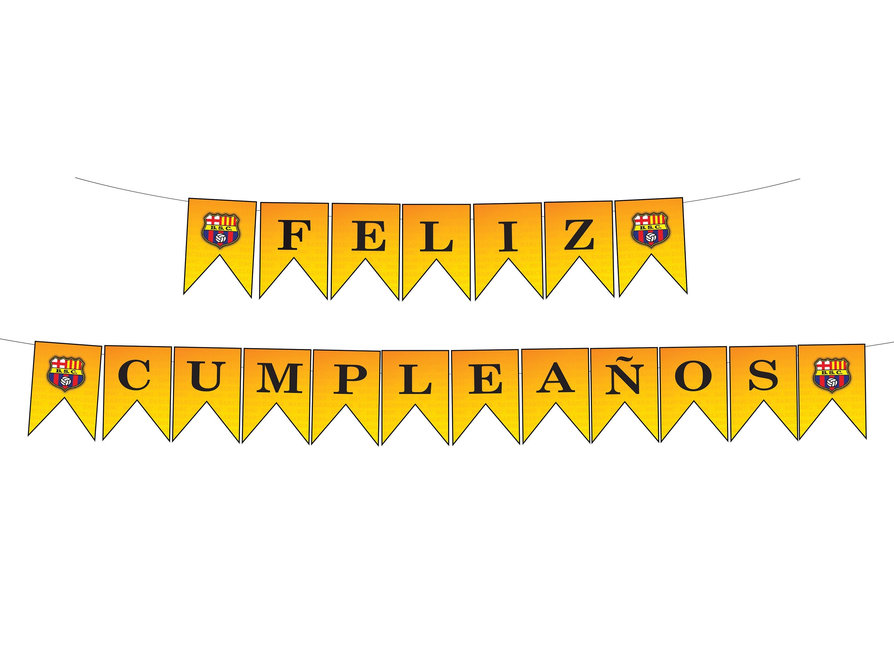 Barcelona Ecuador - guirnalda Feliz cumpleaños – ALIRO BY ANGE LLC