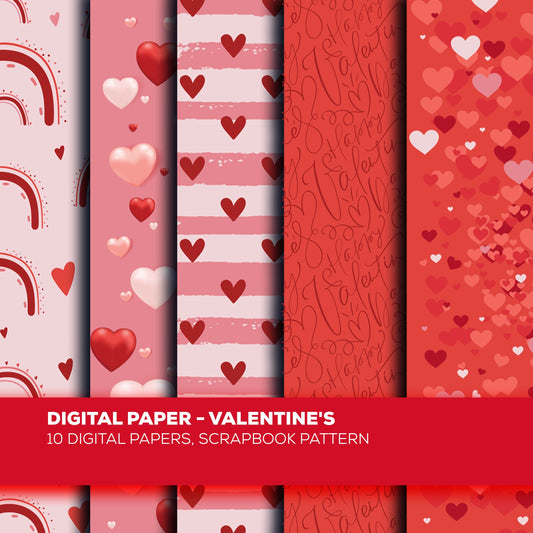 Valentines day digital paper