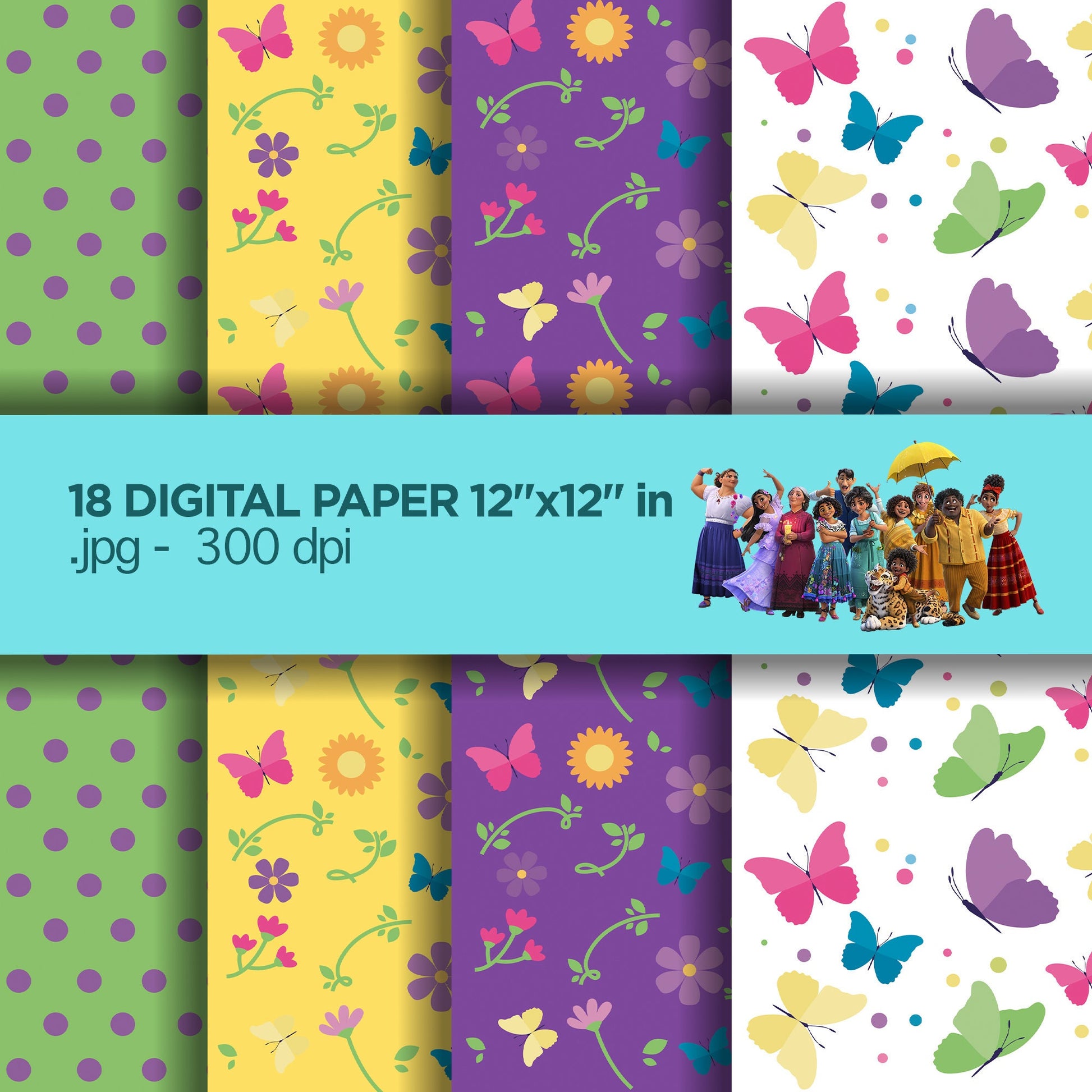 Disney Encanto Digital Paper Scrapbooking