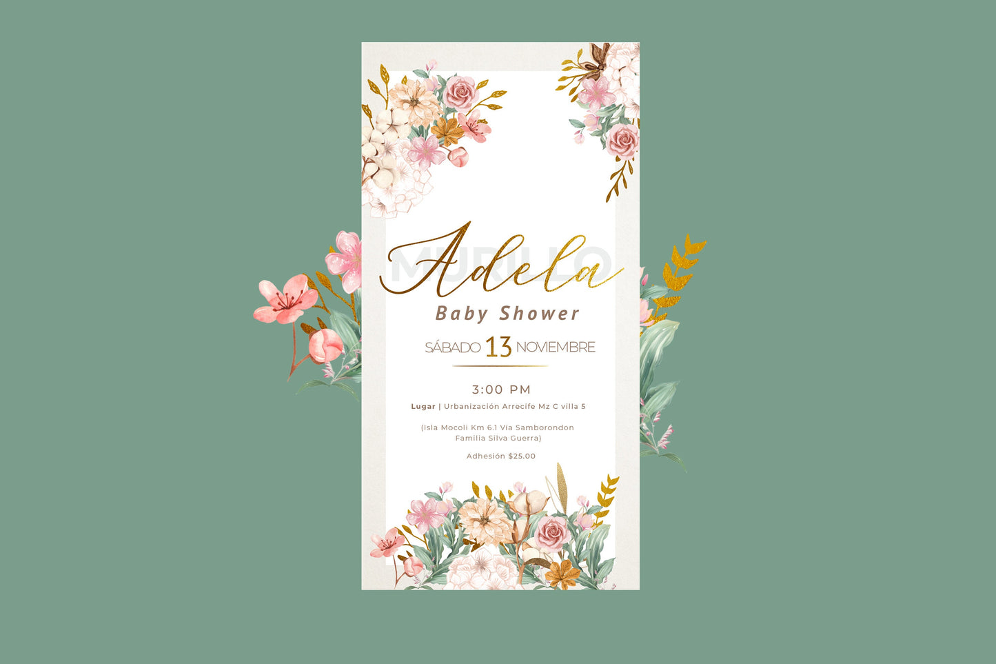 Digital Editable invitation baby shower