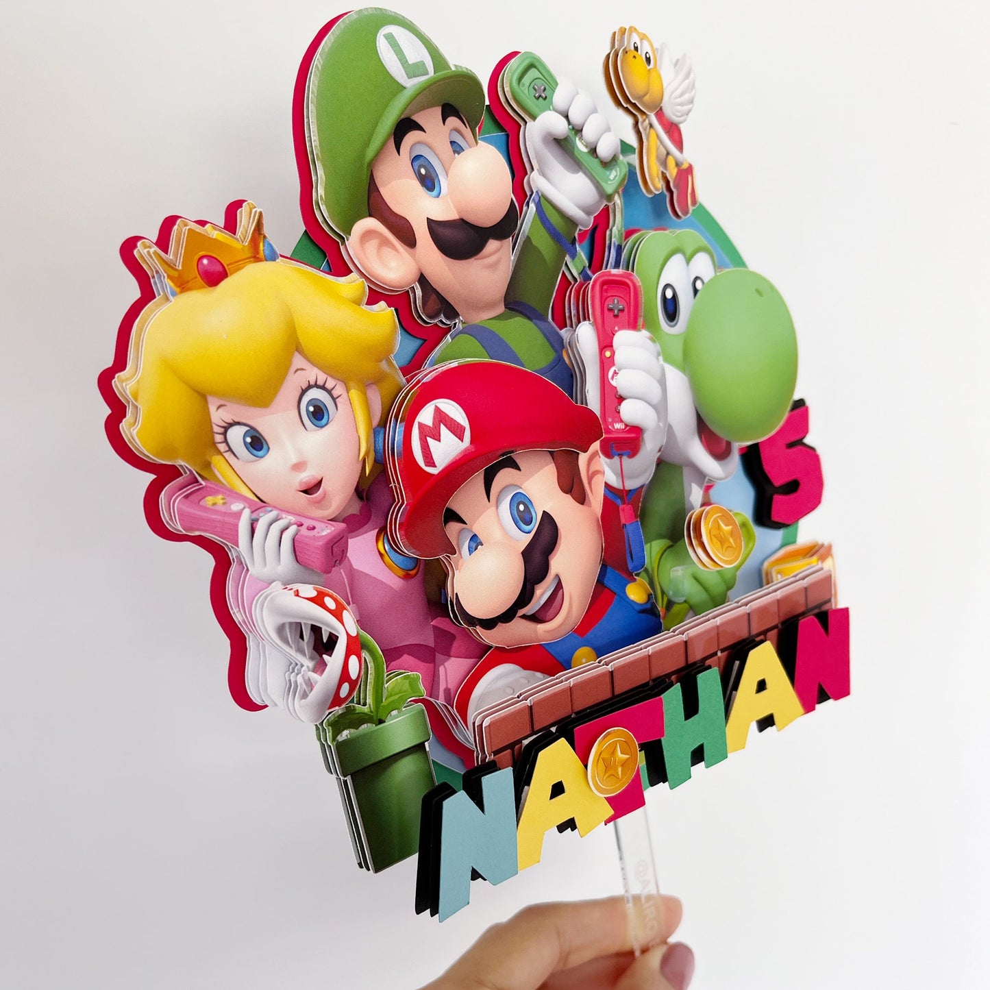 Super Mario cake topper, Super Mario Birthday, Super Mario birthday party