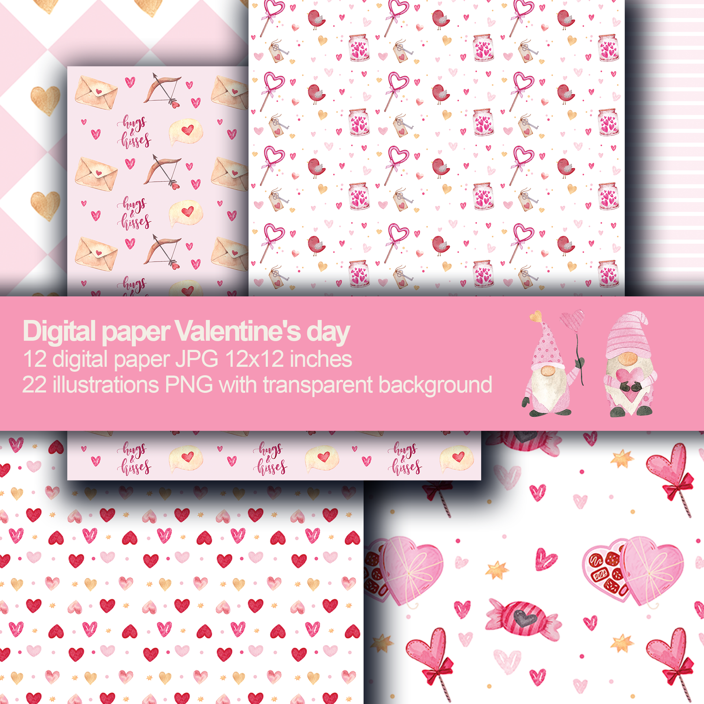 Valentine day Digital Papers, Valentine day Backgrounds, Valentine Papers, Valentine day Scrapbook