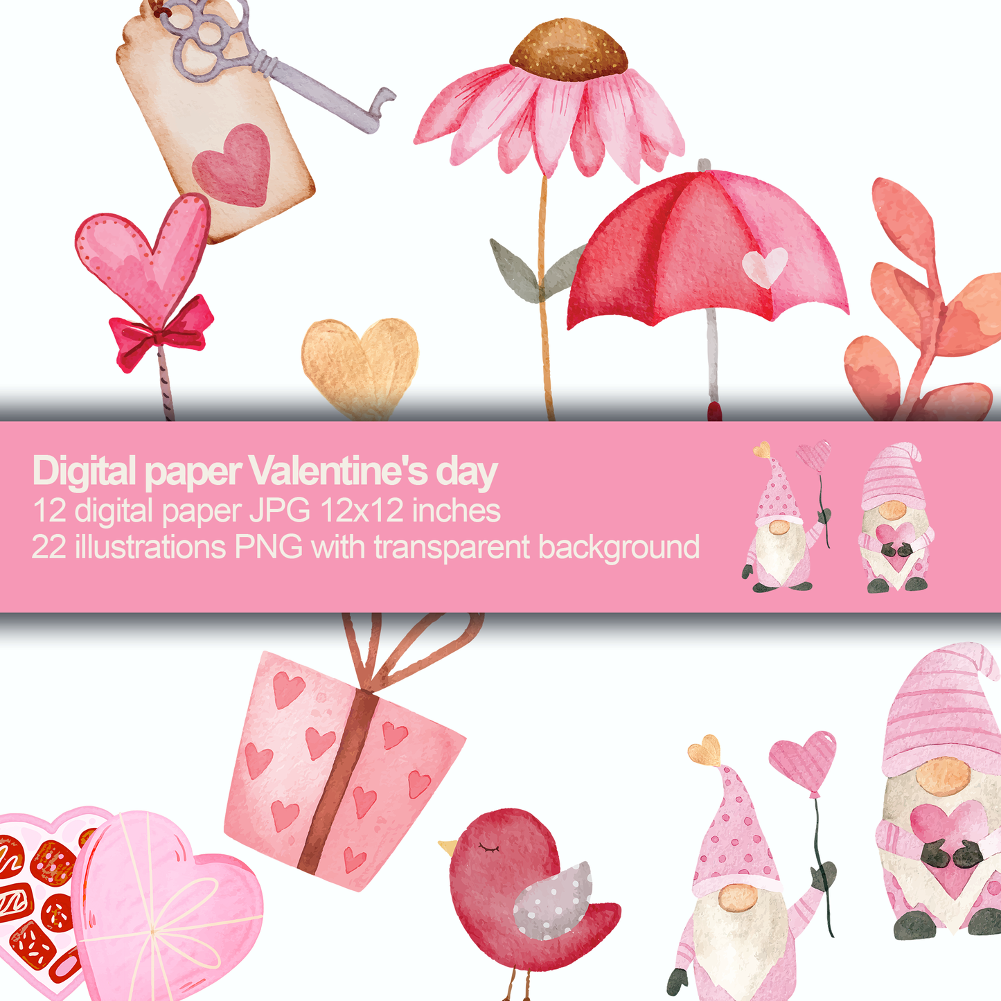 Valentine day Digital Papers